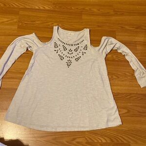 Hollister Cold Shoulder Blouse size large (CD)